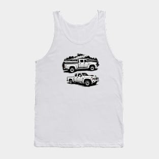 Truck Trucking Road Farmer Agriculture Vintage Since Established Tank Top